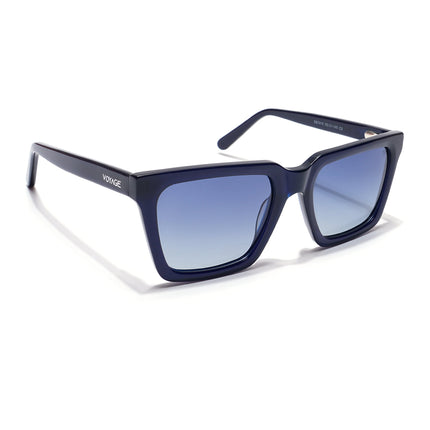 Voyage Select Square Polarized Sunglasses (Grey Lens | Navy Blue Frame - SLPMG5971)