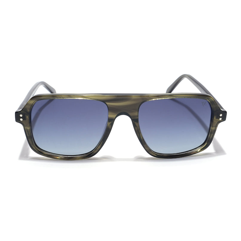 Voyage Select Square Polarized Sunglasses (Grey Lens | Olive Frame - SLPMG5986)