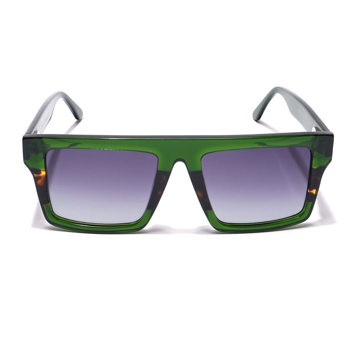 Voyage Select Square Polarized Sunglasses (Grey Lens | Green Frame - SLPMG5975)