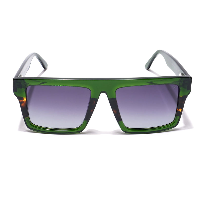 Voyage Select Square Polarized Sunglasses (Grey Lens | Green Frame - SLPMG5975)