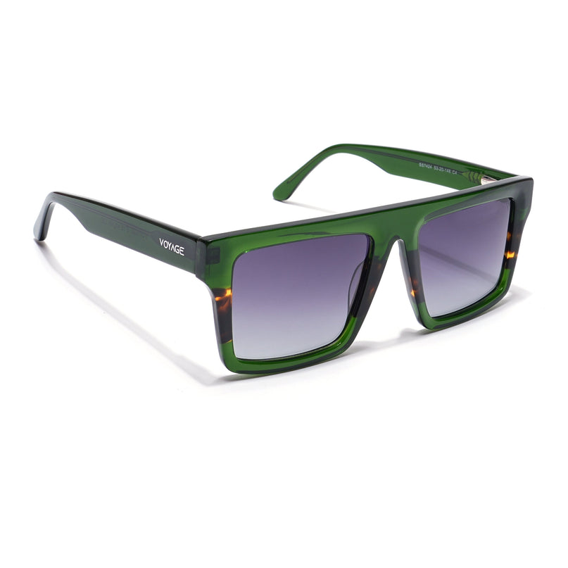 Voyage Select Square Polarized Sunglasses (Grey Lens | Green Frame - SLPMG5975)