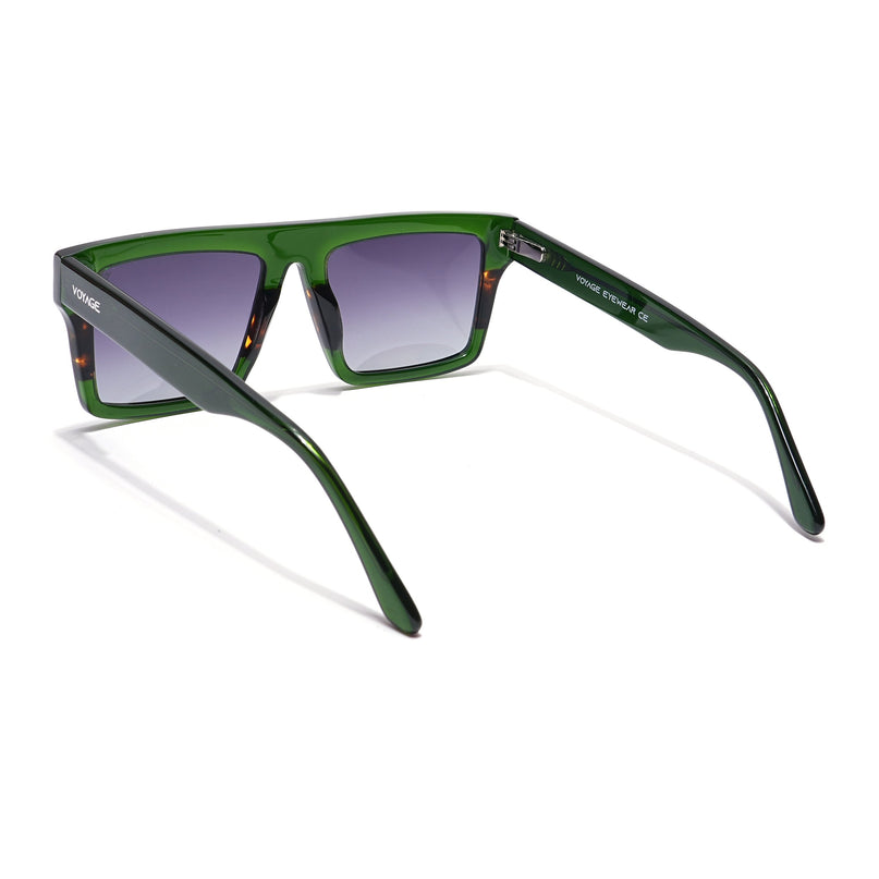 Voyage Select Square Polarized Sunglasses (Grey Lens | Green Frame - SLPMG5975)