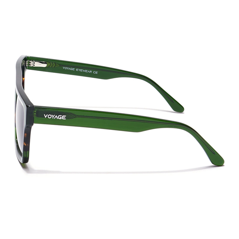 Voyage Select Square Polarized Sunglasses (Grey Lens | Green Frame - SLPMG5975)