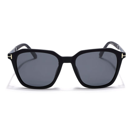 Eyejack Black Square Polarized Sunglasses for Men & Women (7524PCL1267)