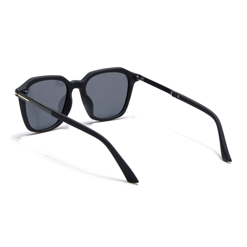Eyejack Black Square Polarized Sunglasses for Men & Women (7524PCL1267)