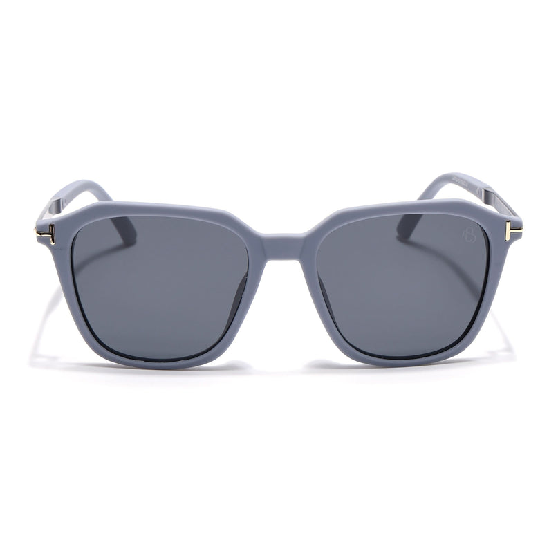 Eyejack Grey Square Polarized Sunglasses for Men & Women (7524PCL1268)