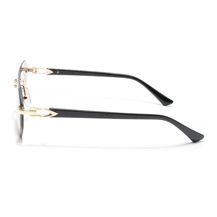 Rimless Sunglasses for Men & Women (Brown Lens | Golden Frame - MG7045)