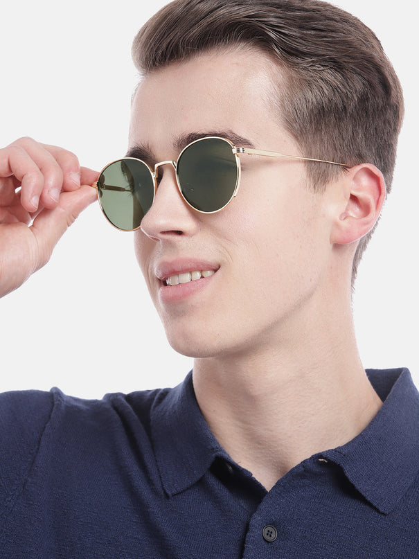 Sonic | Round Green Sunglasses MG3048
