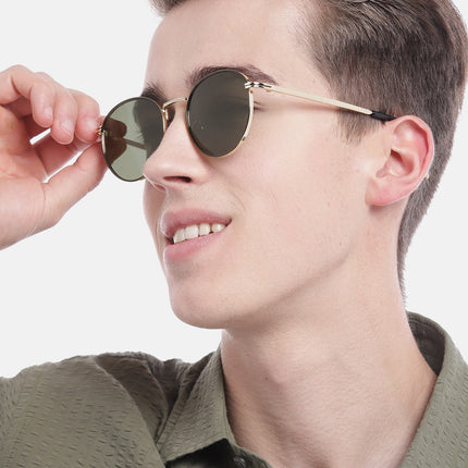Sylis | Round Green Gold Sunglasses MG3624