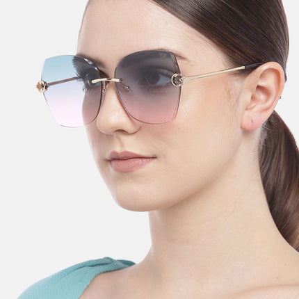 Elara | Blue and Pink Over Size Sunglasses MG2877