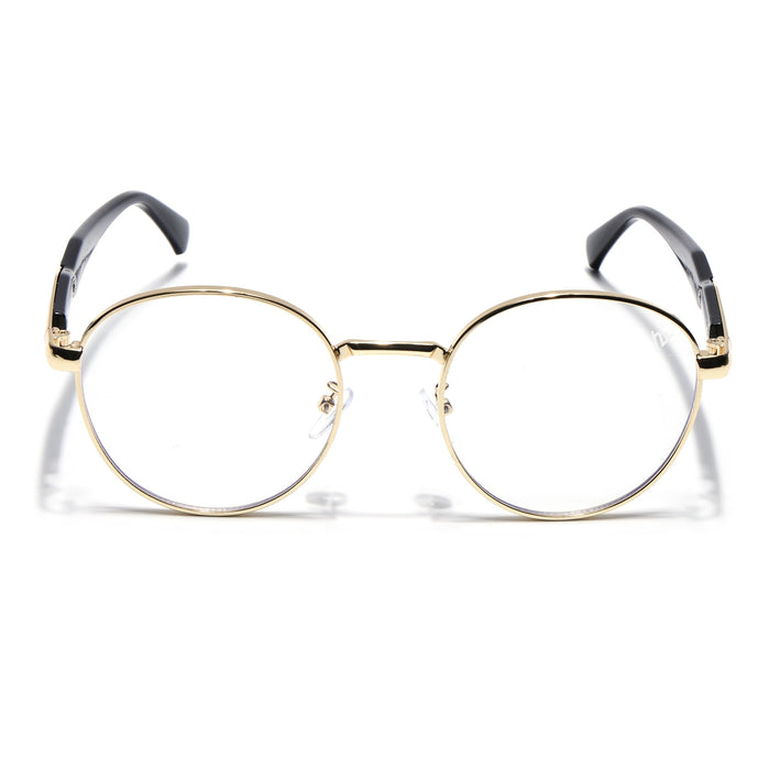 Voyage Golden Round Eyeglasses for Men & Women (8008FMG7163-C1)
