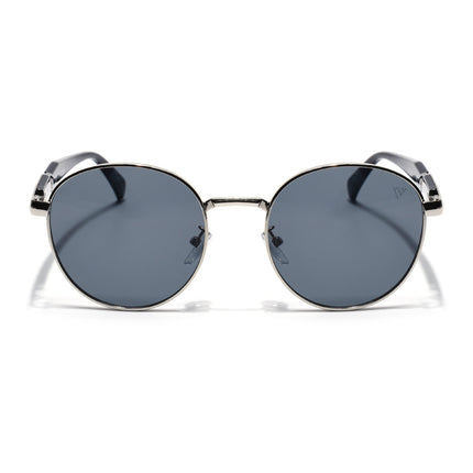 Round Sunglasses for Men & Women (Grey Lens | Silver Frame - MG7142)