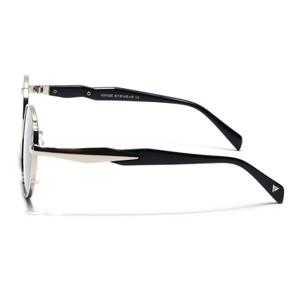 Round Sunglasses for Men & Women (Grey Lens | Silver Frame - MG7142)
