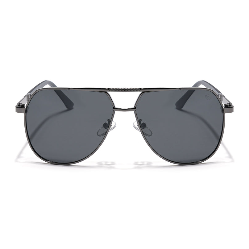 Eyejack Grey Aviator Polarized Sunglasses for Men & Women (8008PCL840)