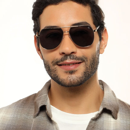 Eyejack Golden Aviator Polarized Sunglasses for Men & Women (8008PCL841)