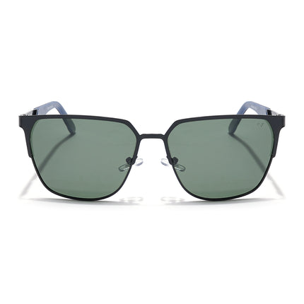 Square Polarized Sunglasses (Green Lens | Black Frame - PMG5609)
