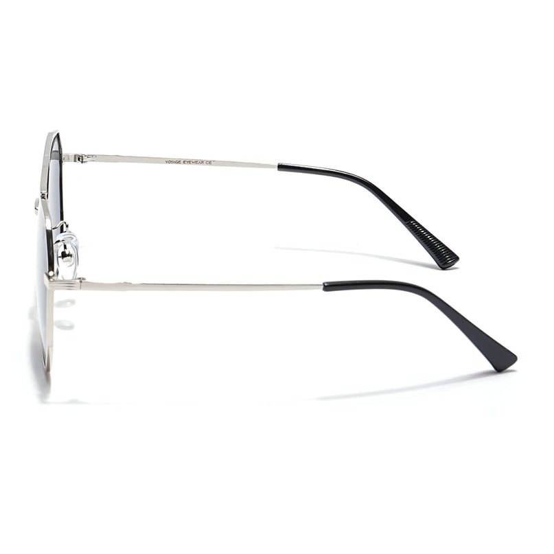 Wayfarer Polarized Sunglasses (Black Lens | Silver Frame - PMG6097)