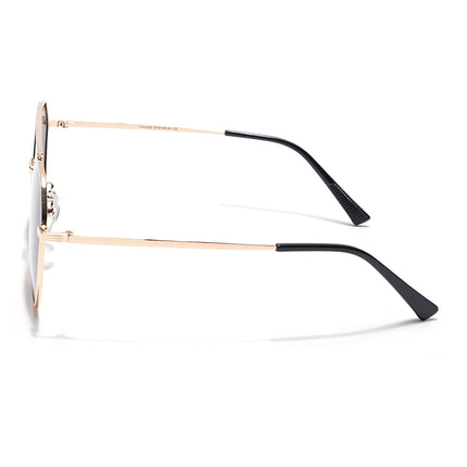 Wayfarer Polarized Sunglasses (Black Lens | Golden Frame - PMG6098)