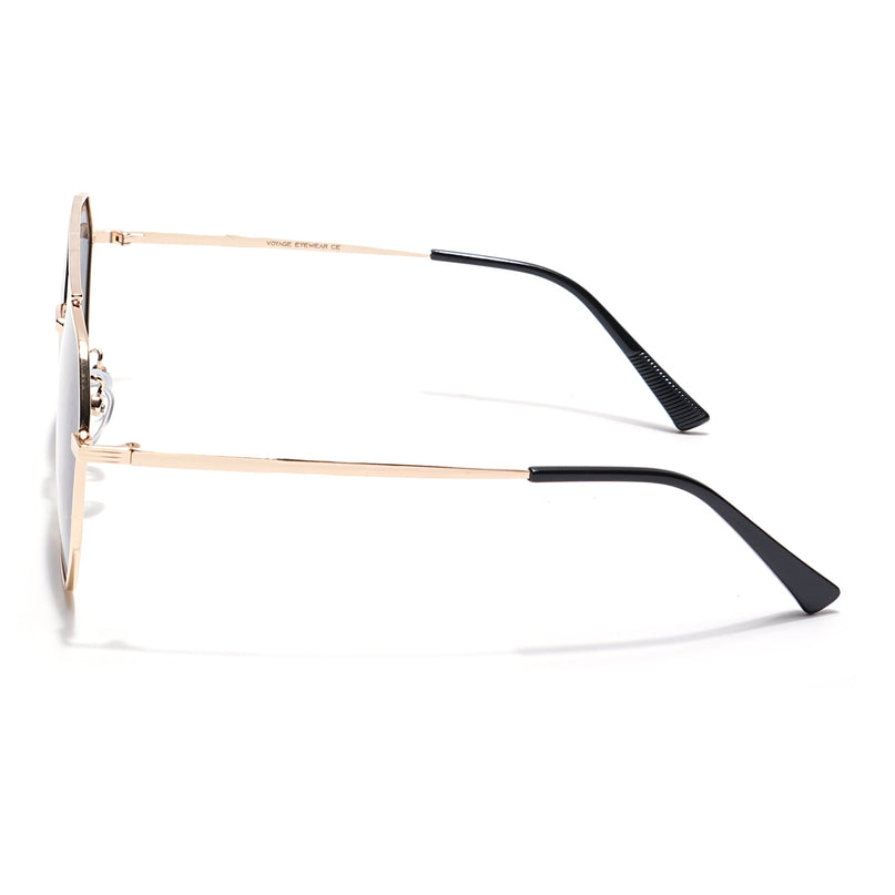 Wayfarer Polarized Sunglasses (Black Lens | Golden Frame - PMG6098)