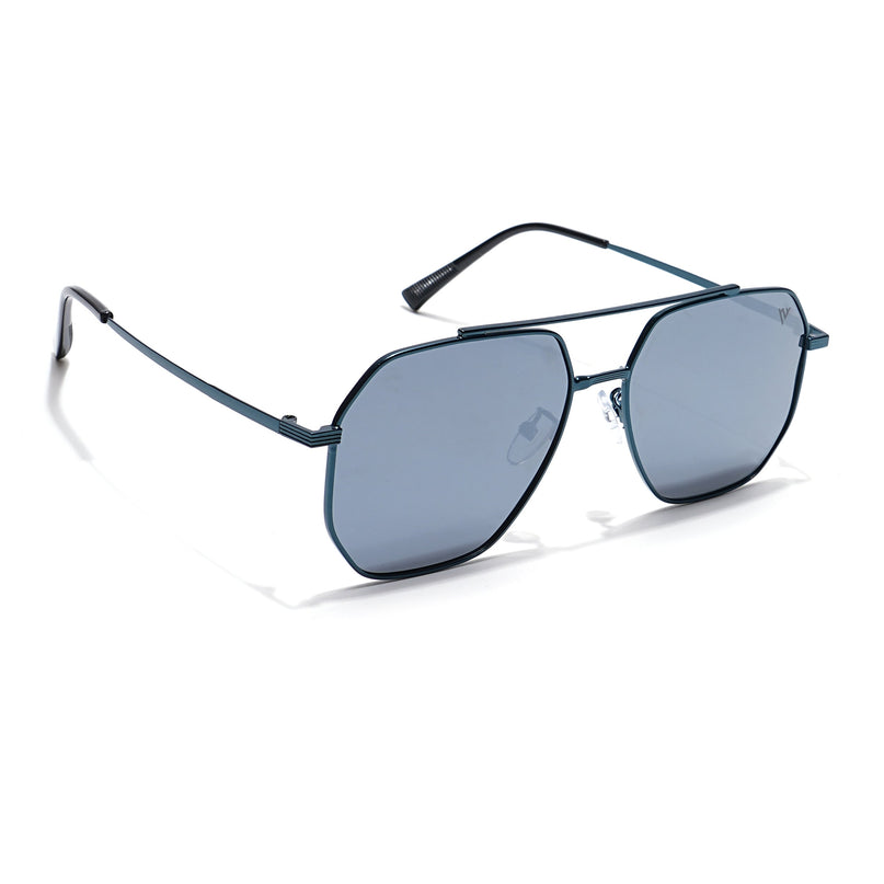 Wayfarer Polarized Sunglasses (Black Lens | Blue Frame - PMG6099)