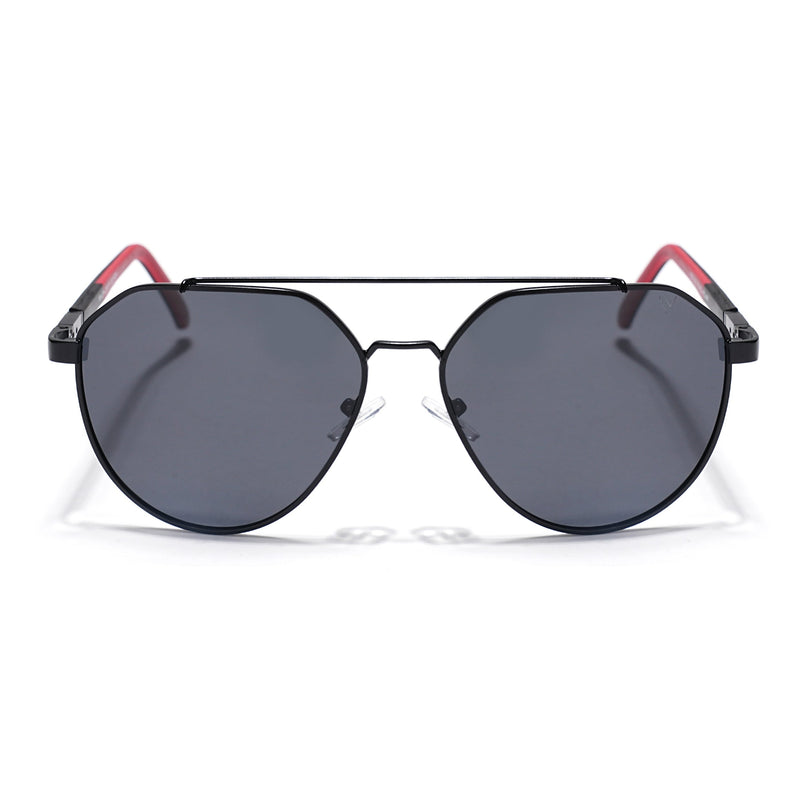Black Aviator Polarized Sunglasses - PMG4286