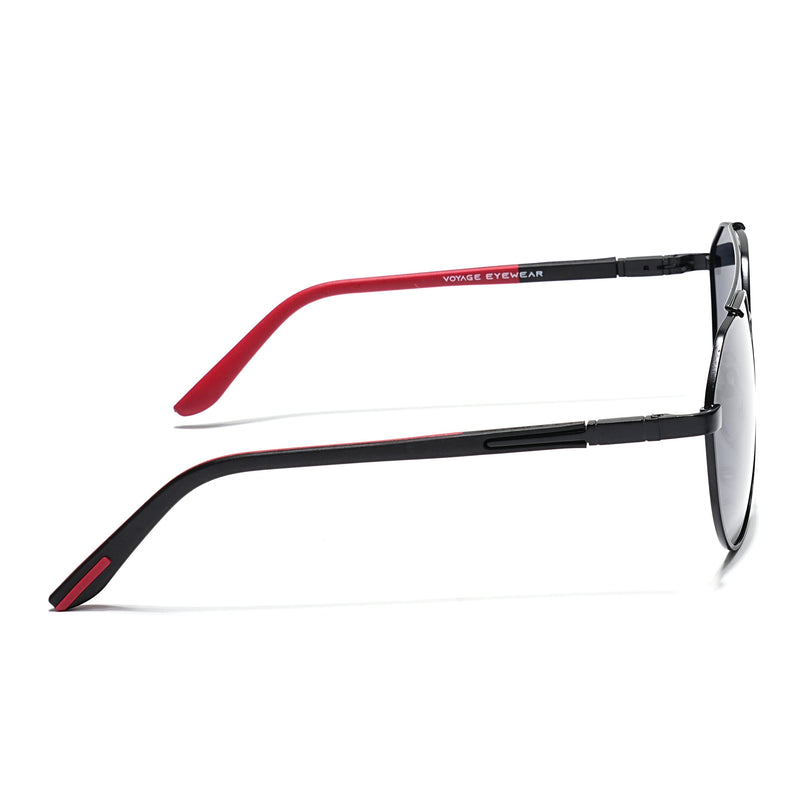 Black Aviator Polarized Sunglasses - PMG4286