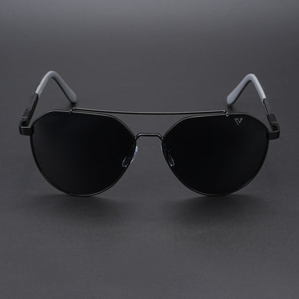 Aviator Polarized Sunglasses (Black Lens | Black Frame - PMG5608)