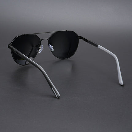 Aviator Polarized Sunglasses (Black Lens | Black Frame - PMG5608)