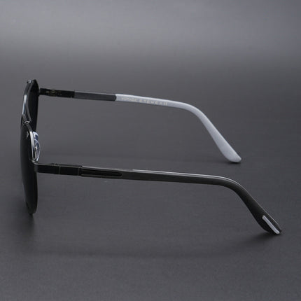 Aviator Polarized Sunglasses (Black Lens | Black Frame - PMG5608)