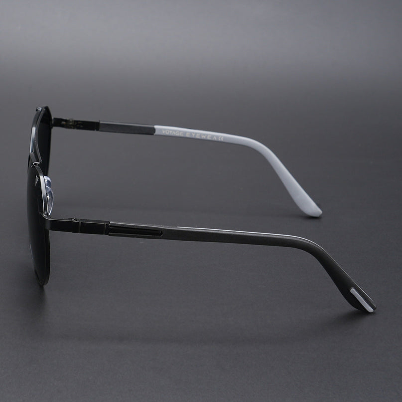 Aviator Polarized Sunglasses (Black Lens | Black Frame - PMG5608)