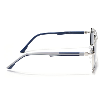 Eyejack Aviator Polarized Sunglasses for Men & Women (Black Lens | Sliver Frame - 8015PCL825)