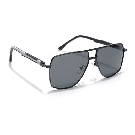 Eyejack Aviator Polarized Sunglasses for Men & Women (Black Lens | Black Frame - 8015PCL752)