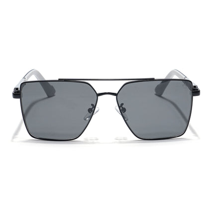 Eyejack Black Square Polarized Sunglasses for Men & Women (8016PCL903)