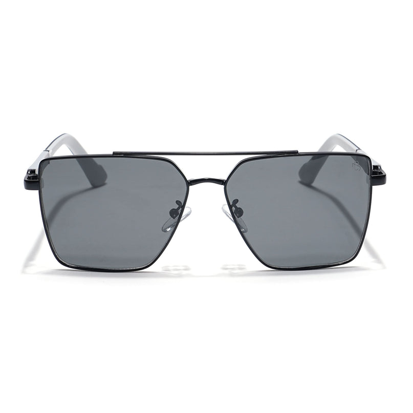 Eyejack Black Square Polarized Sunglasses for Men & Women (8016PCL903)