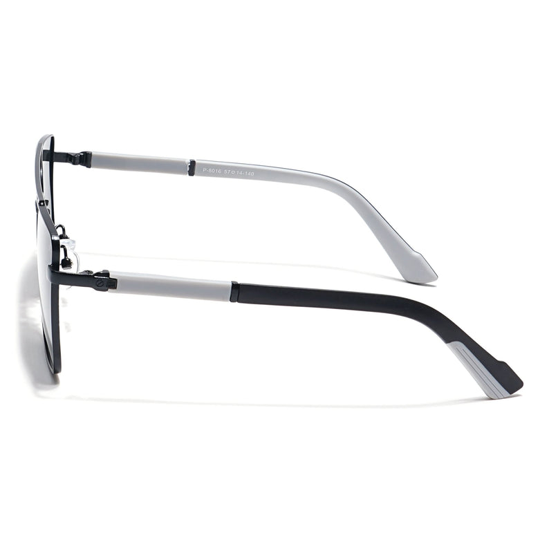 Eyejack Black Square Polarized Sunglasses for Men & Women (8016PCL903)