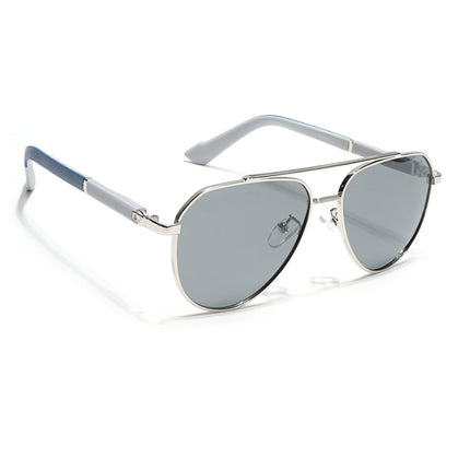 Eyejack Silver Aviator Polarized Sunglasses for Men & Women (8017PCL877)