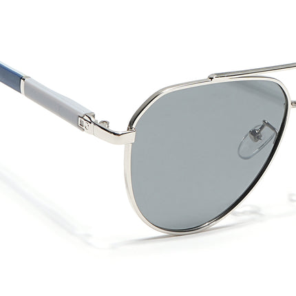Eyejack Silver Aviator Polarized Sunglasses for Men & Women (8017PCL877)