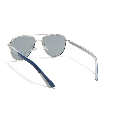 Eyejack Silver Aviator Polarized Sunglasses for Men & Women (8017PCL877)