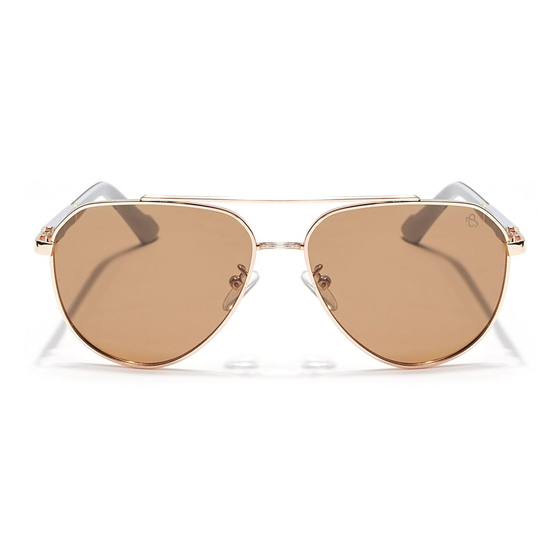 Rover - Golden Aviator Polarized Sunglasses (8017PCL878)