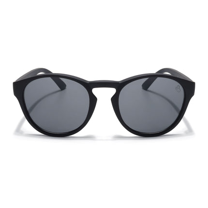 Eyejack Black Round Sunglasses for Men & Women (8018CL1047)