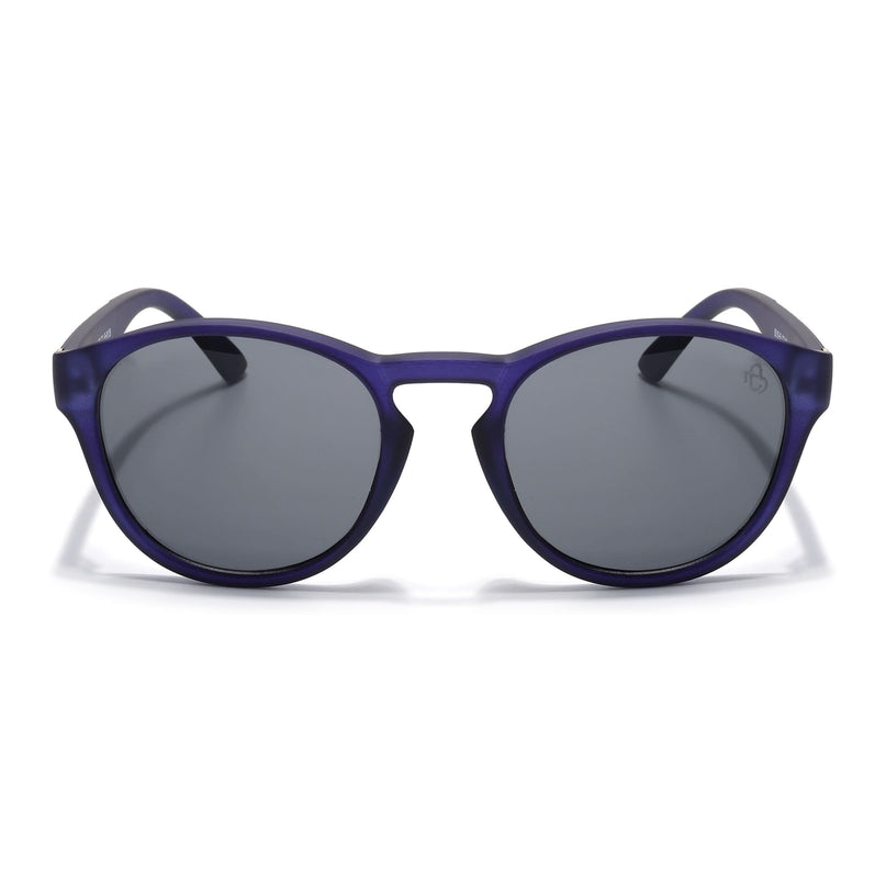 Eyejack Blue Round Sunglasses for Men & Women (8018CL1048)