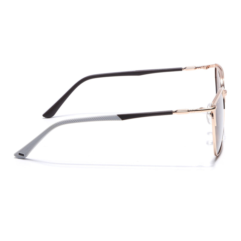 Eyejack Square Polarized Sunglasses for Men & Women (Brown Lens | Rose Golden Frame - 8021PCL777)