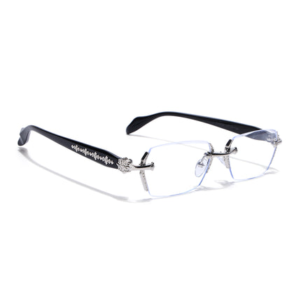 Voyage Silver Rimless Eyeglasses for Men & Women (8030FMG8193)