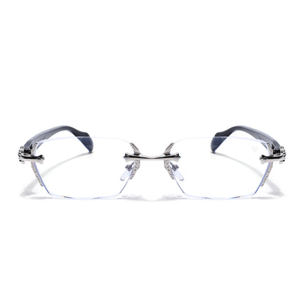 Voyage Silver Rimless Eyeglasses for Men & Women (8030FMG8193)