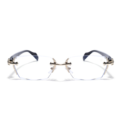 Voyage Golden Rimless Eyeglasses for Men & Women (8030FMG8194)
