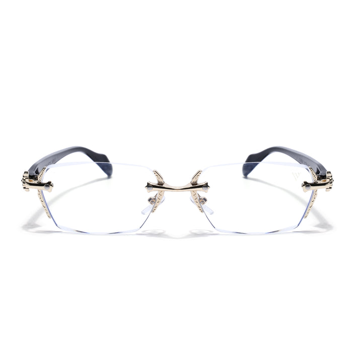 Voyage Golden Rimless Eyeglasses for Men & Women (8030FMG8194)
