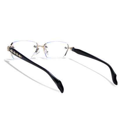 Voyage Golden Rimless Eyeglasses for Men & Women (8030FMG8194)