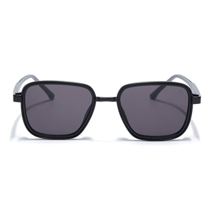 Eyejack Black Square Polarized Sunglasses for Men & Women (80809CL2128)