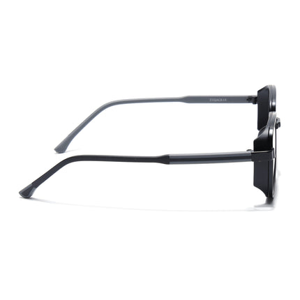 Eyejack Black Square Polarized Sunglasses for Men & Women (80809CL2128)