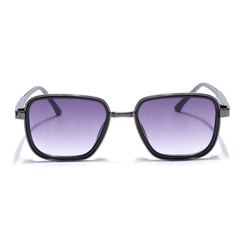 Eyejack Dark Grey Square Polarized Sunglasses for Men & Women (80809CL2129)